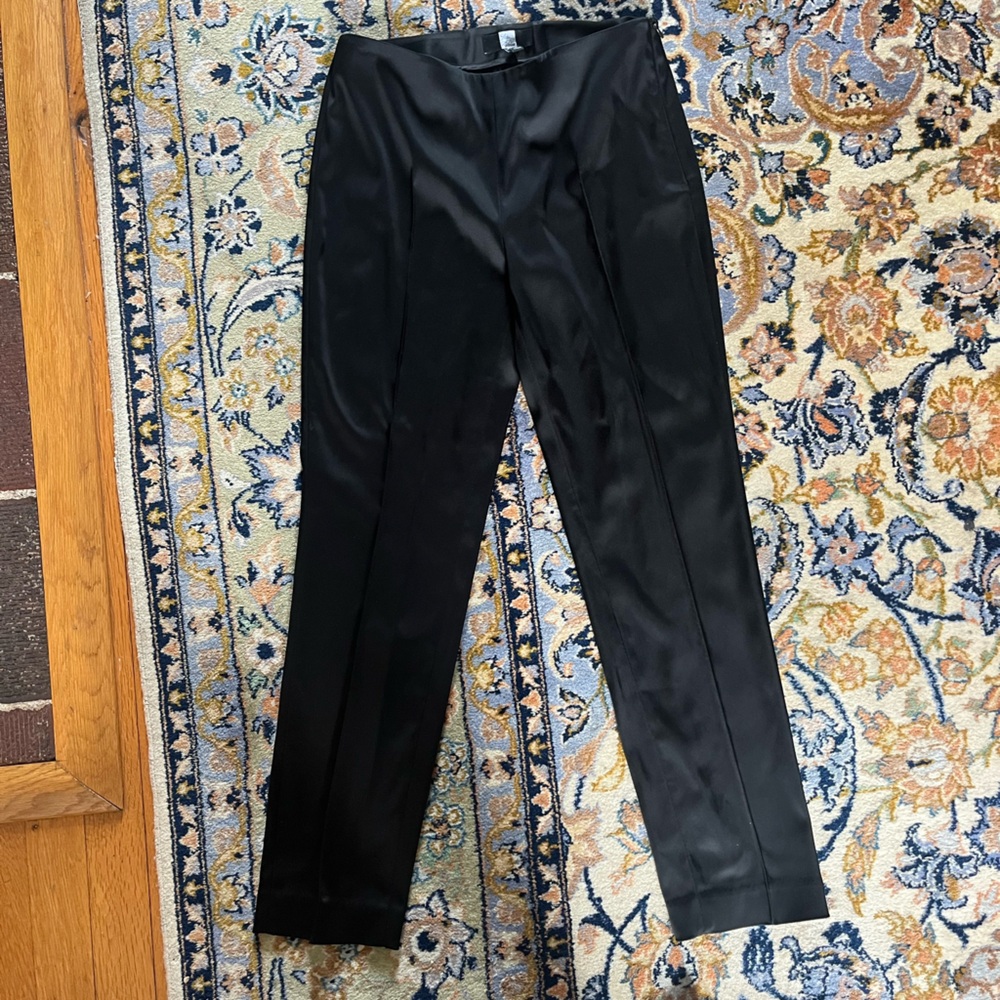 Saks Fifth Avenue Black Satin Trousers